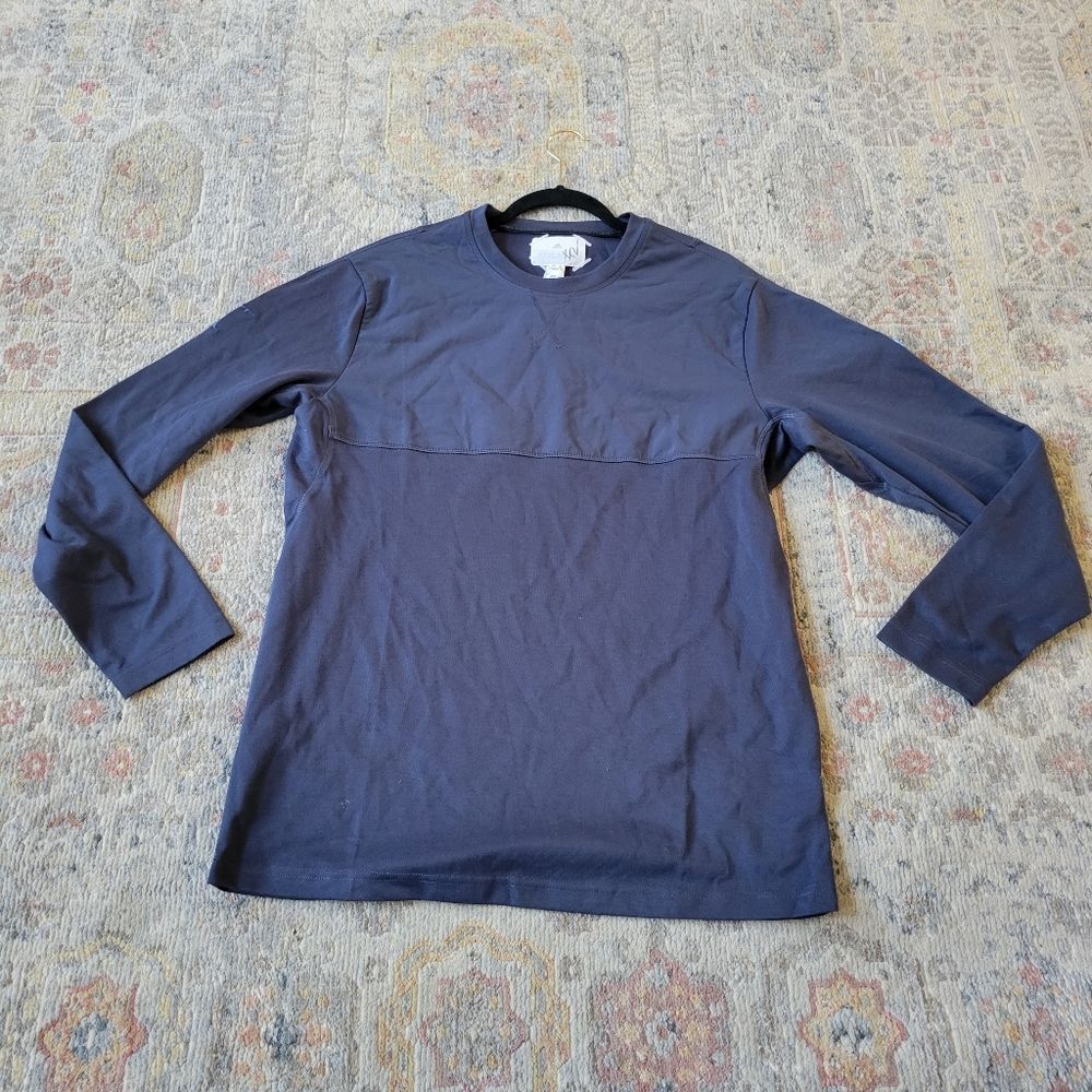 BNWT Blue Mens Golf Adidas Long sleeve Embroidered Top - Picture 4 of 16
